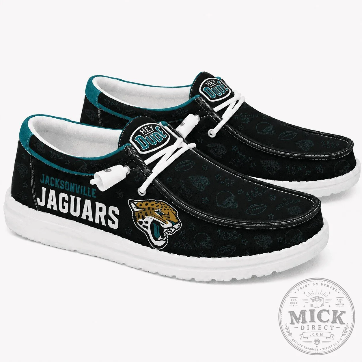 Jacksonville Jaguars Team Logo Black Casual Shoes for Men and Women