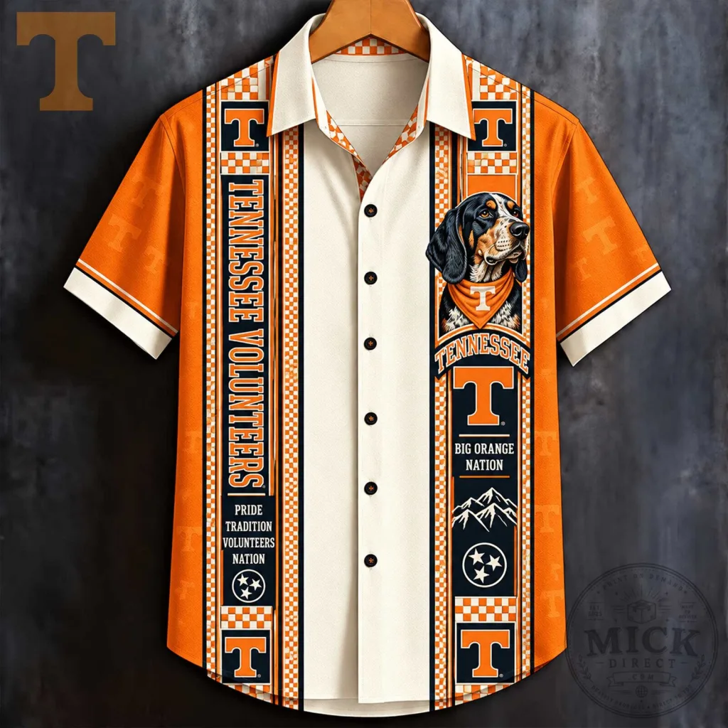 Tennessee Volunteers Big Orange Nation Hawaiian Shirt Tennessee Volunteers Big Orange Nation Hawaiian Shirt