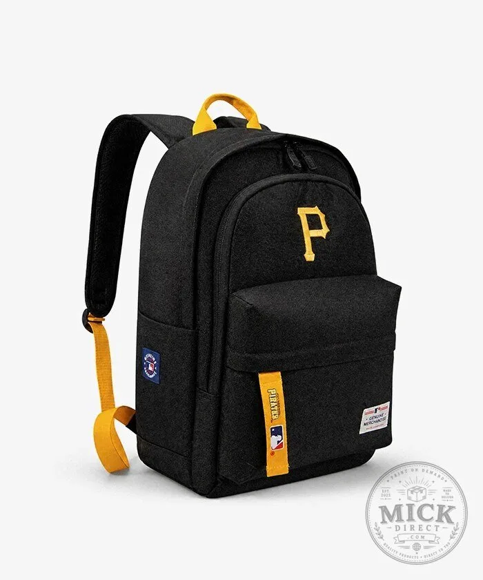 Pittsburgh Pirates MLB Baseball Team Logo Black Laptop Backpack