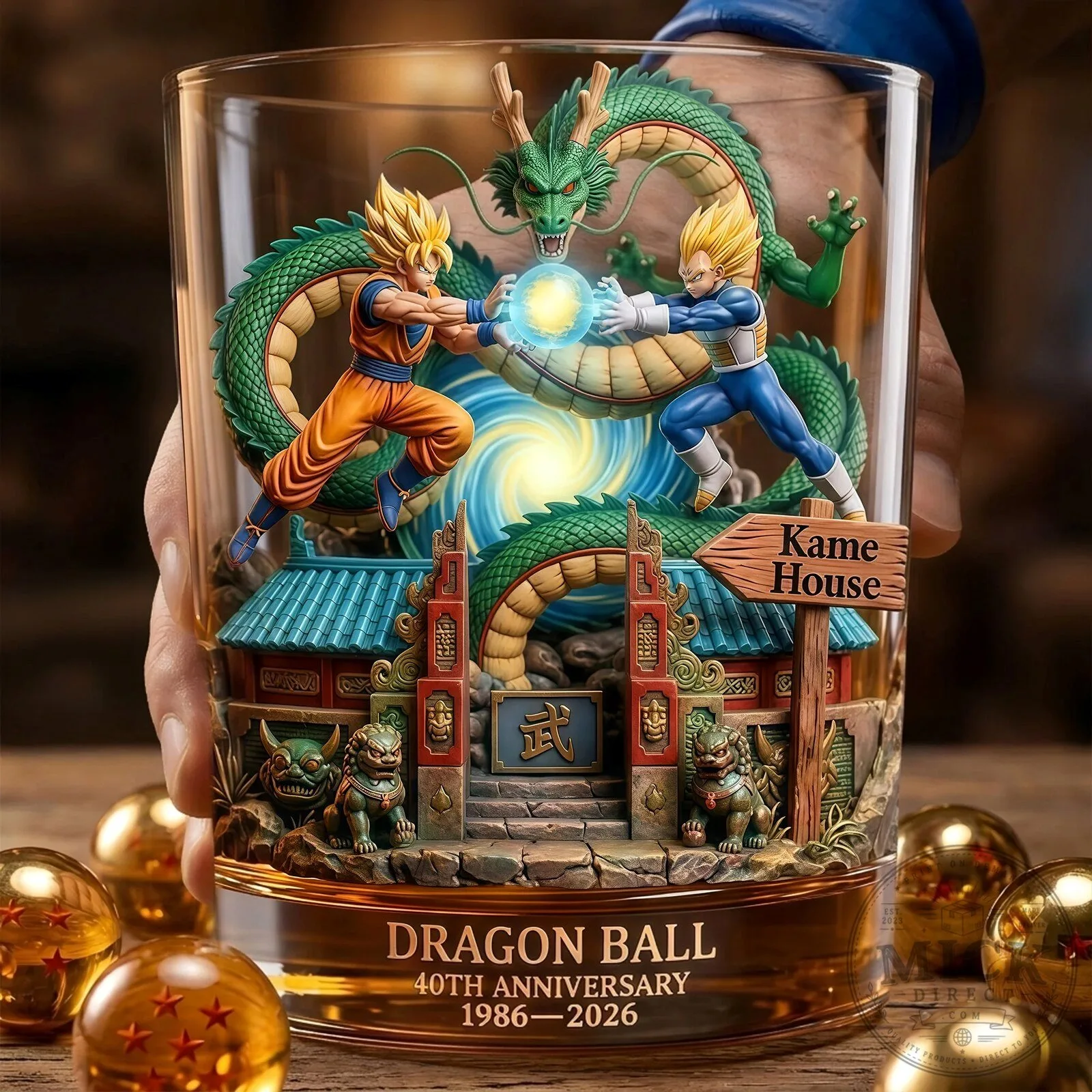 Dragon Ball Z Goku Vegeta Shenron 40th Anniversary Drinking Glass 10 Dragon Ball Z Goku Vegeta Shenron 40th Anniversary Drinking Glass