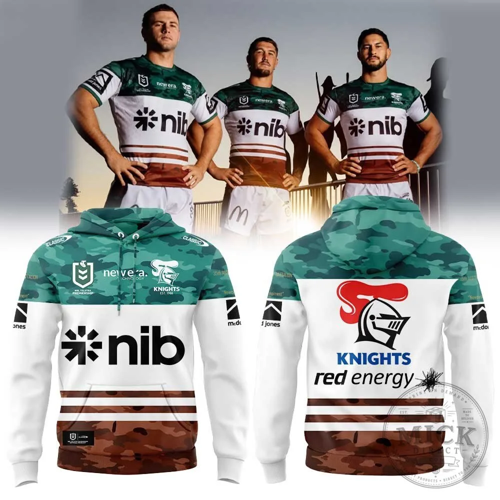 Newcastle Knights Rugby League Football Club Anzac Round 35th Anniversary Hoodie