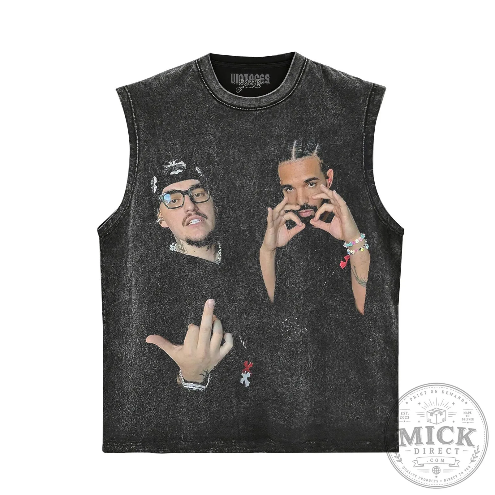 Drake and Yeat Black Graphic Print Hip Hop Music Fan T-Shirt 13 Drake and Yeat Black Graphic Print Hip Hop Music Fan T-Shirt