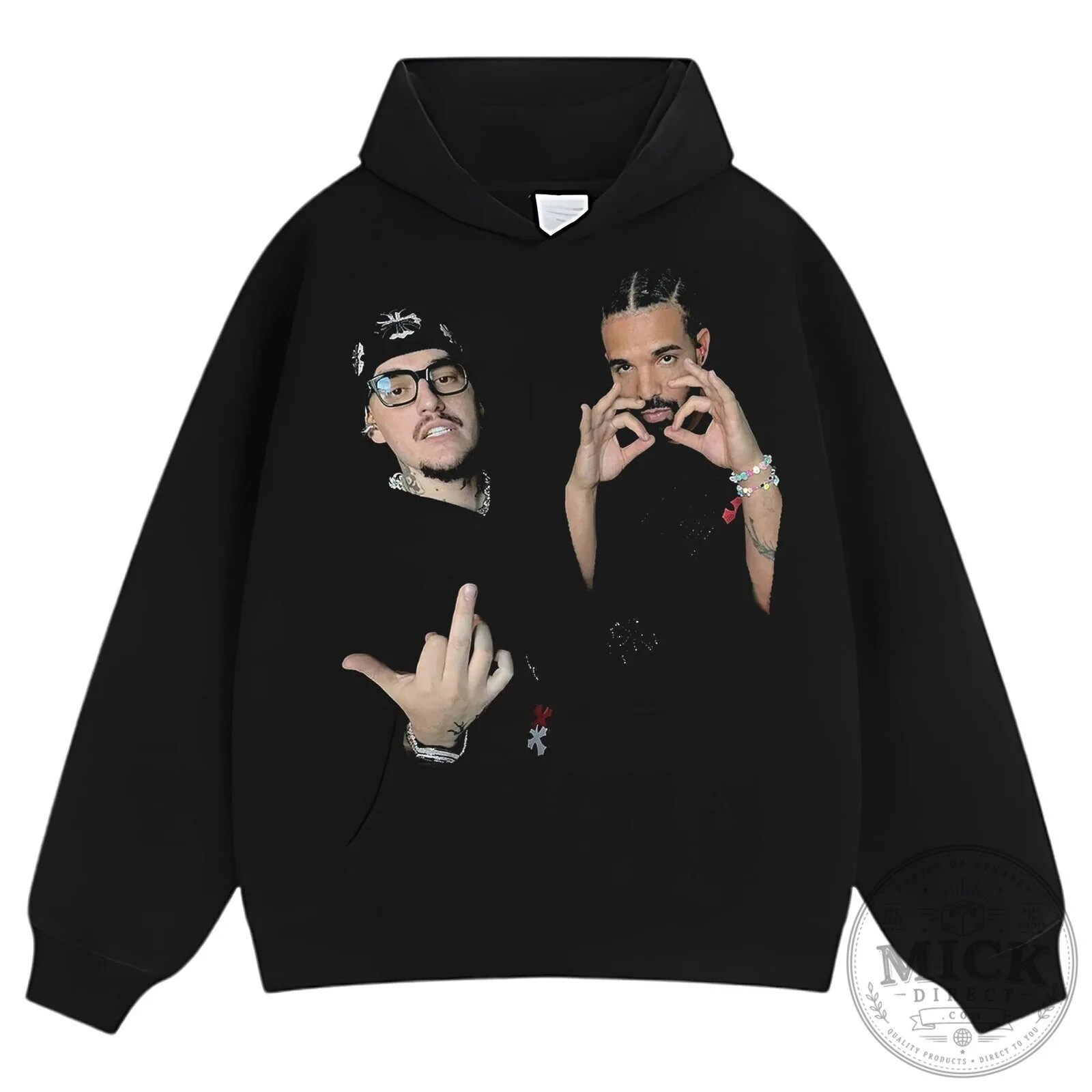 Drake and Yeat Black Graphic Print Hip Hop Music Fan T-Shirt 17 Drake and Yeat Black Graphic Print Hip Hop Music Fan T-Shirt