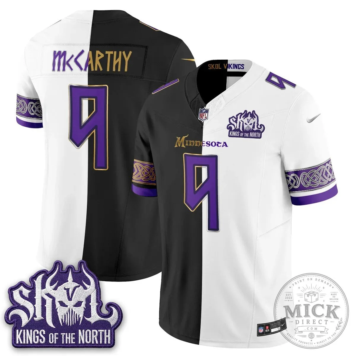 Minnesota Vikings Justin Jefferson Split Edition Football Jersey 35 Minnesota Vikings Justin Jefferson Split Edition Football Jersey