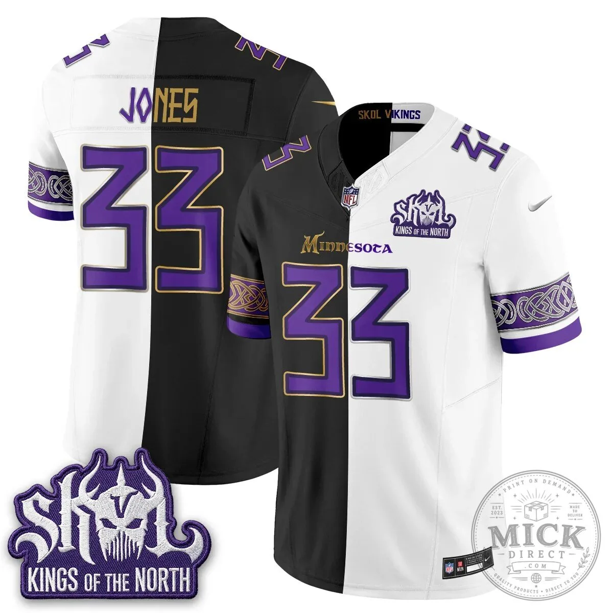 Minnesota Vikings Justin Jefferson Split Edition Football Jersey 40 Minnesota Vikings Justin Jefferson Split Edition Football Jersey