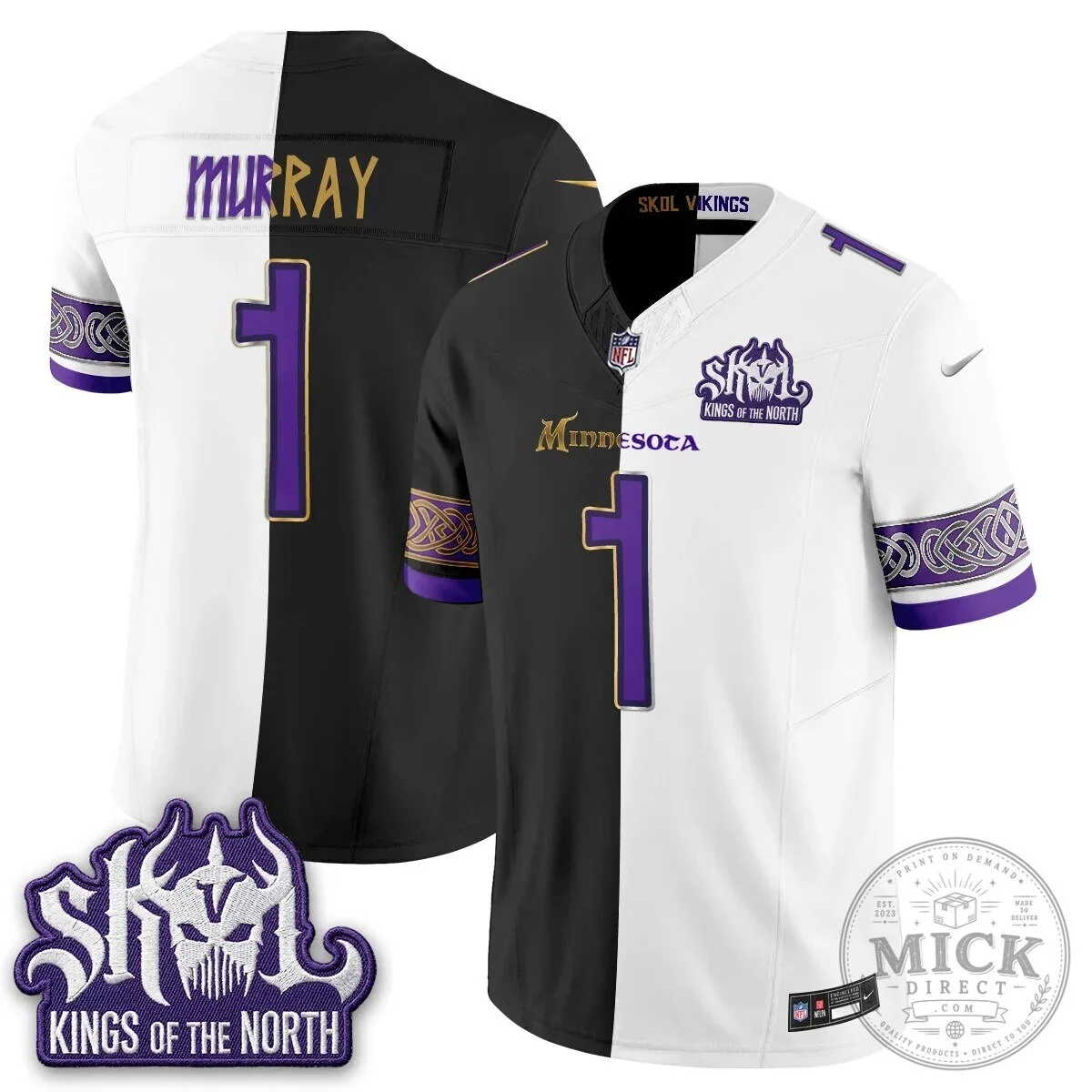 Minnesota Vikings Justin Jefferson Split Edition Football Jersey 41 Minnesota Vikings Justin Jefferson Split Edition Football Jersey