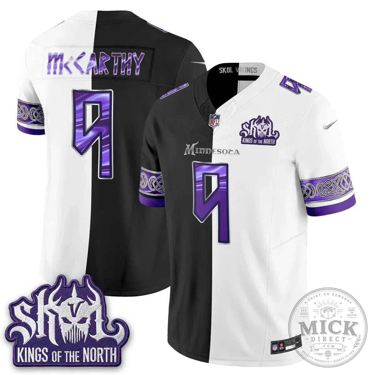 Minnesota Vikings Justin Jefferson Split Edition Football Jersey 45 Minnesota Vikings Justin Jefferson Split Edition Football Jersey