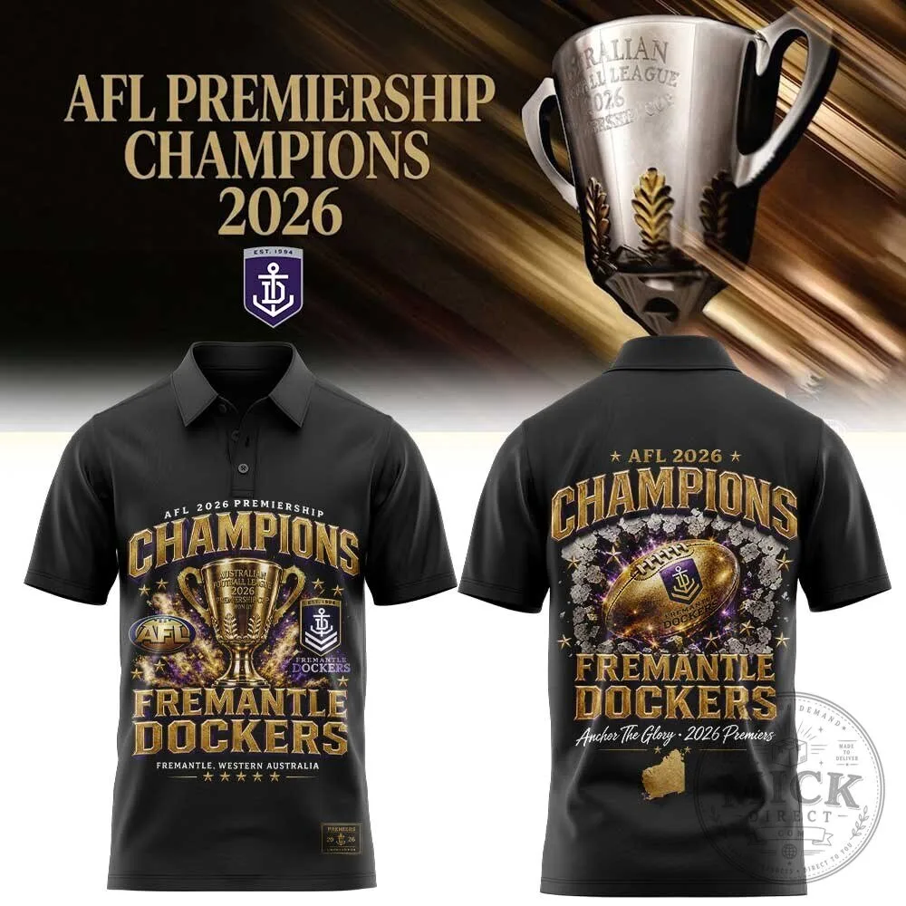 2026 Premiership Champions Polo Shirt for Fremantle Dockers in the Australian Football League