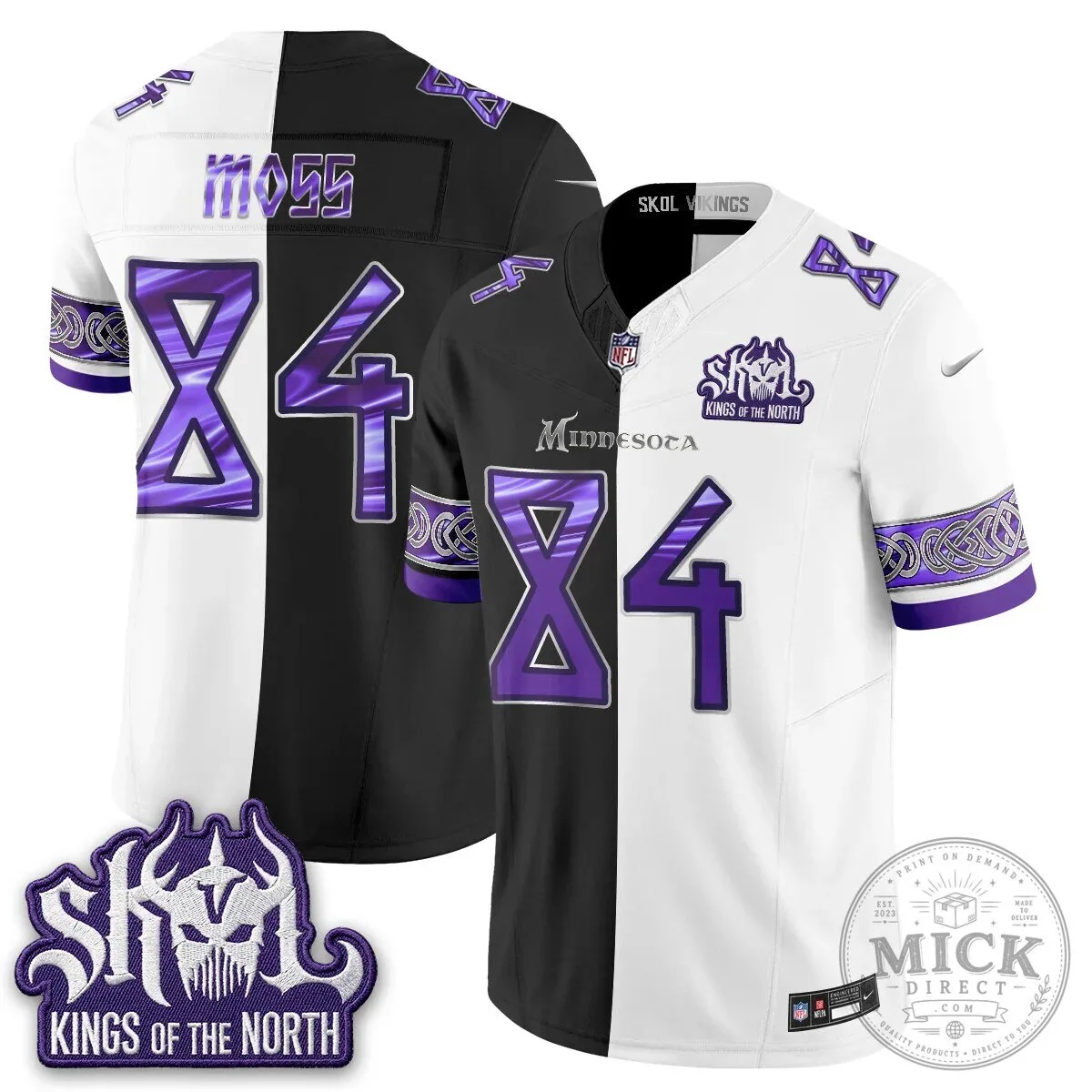 Minnesota Vikings Justin Jefferson Split Edition Football Jersey 53 Minnesota Vikings Justin Jefferson Split Edition Football Jersey