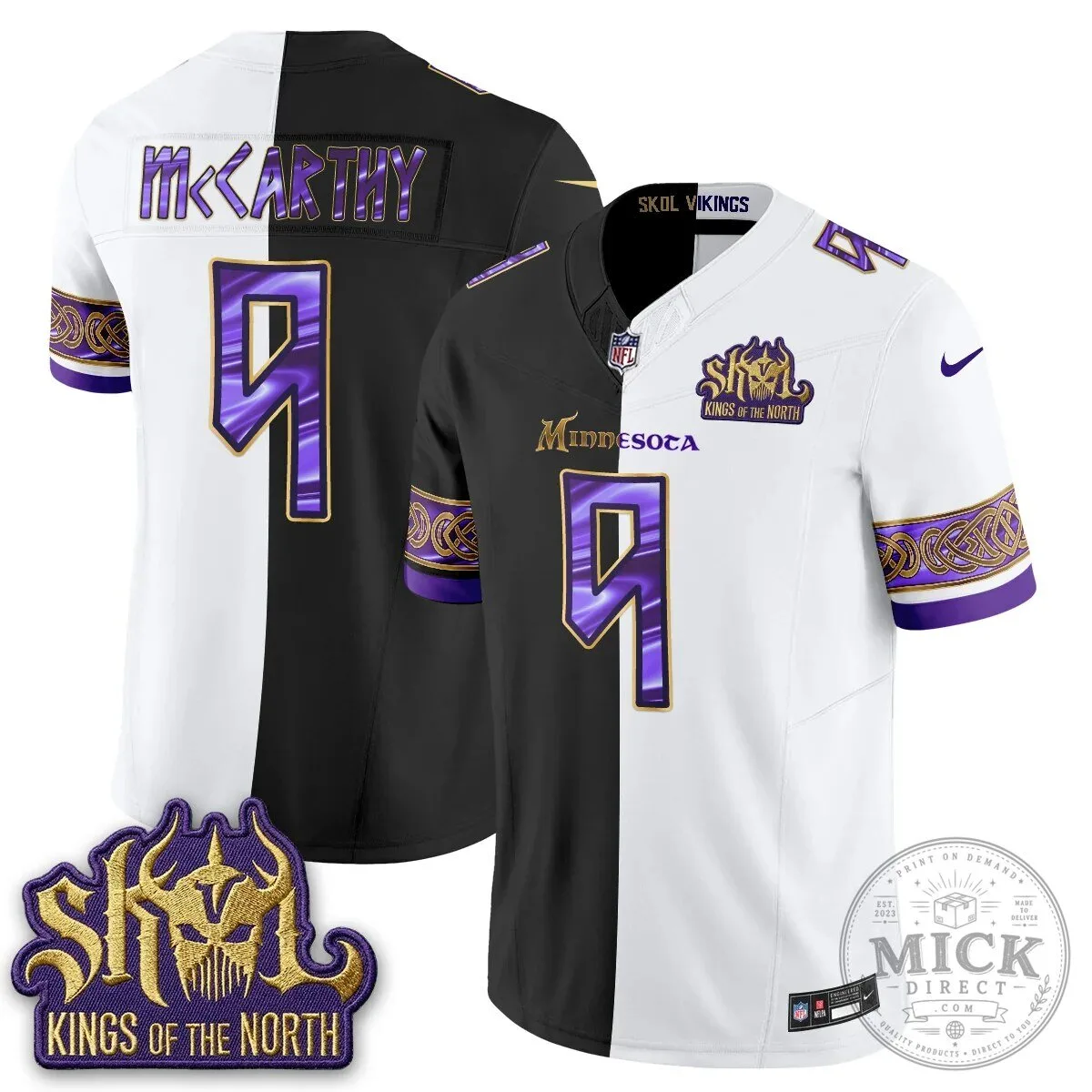 Minnesota Vikings Justin Jefferson Split Edition Football Jersey 55 Minnesota Vikings Justin Jefferson Split Edition Football Jersey