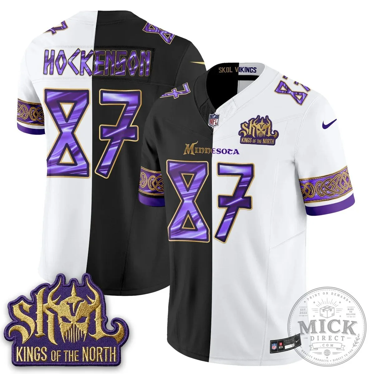Minnesota Vikings Justin Jefferson Split Edition Football Jersey 59 Minnesota Vikings Justin Jefferson Split Edition Football Jersey