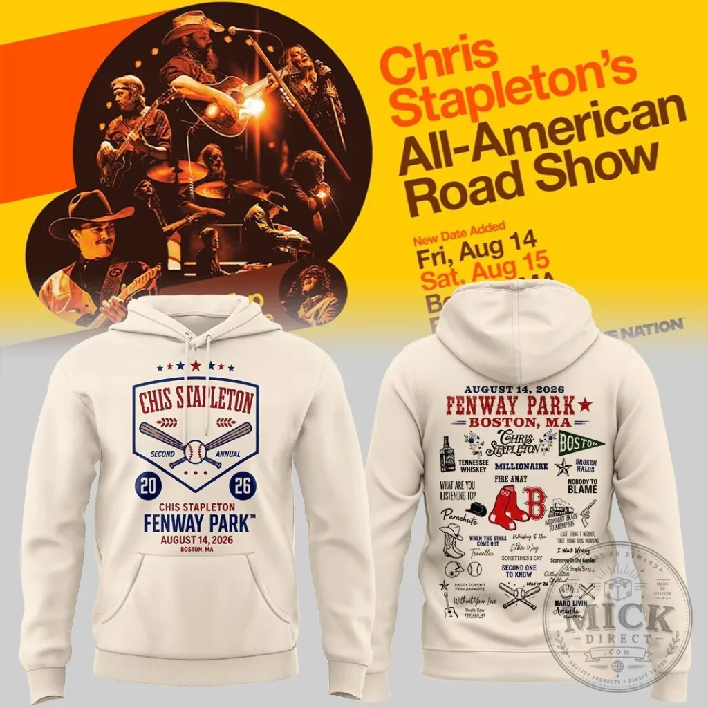 Hoodie for Chris Stapleton's All-American Road Show at Fenway Park Concert
