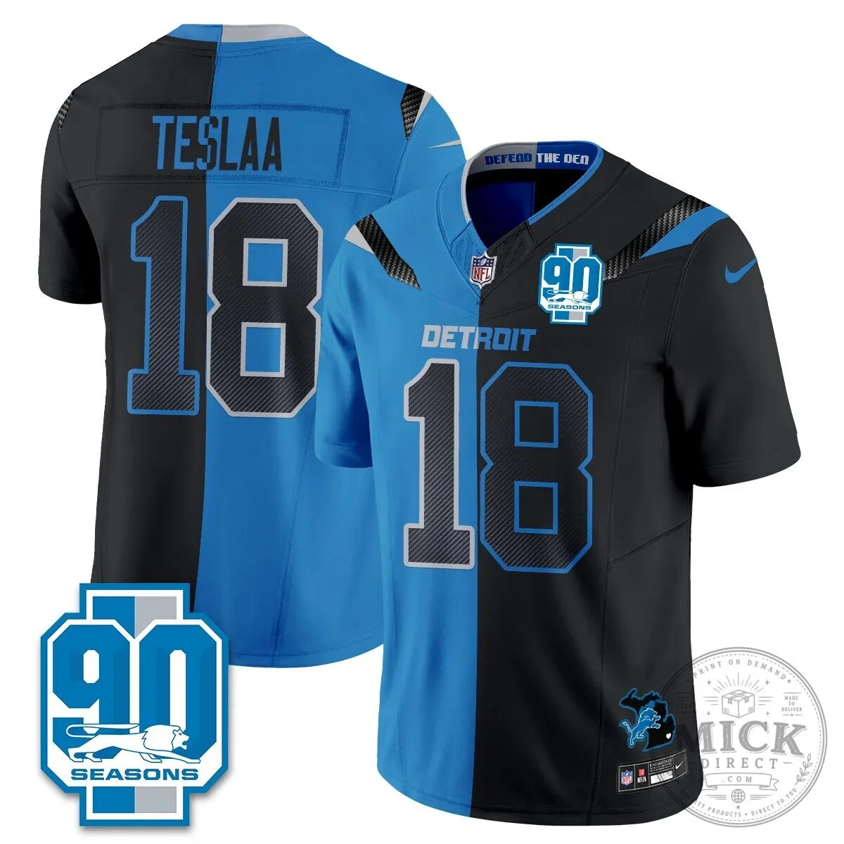Detroit Lions Jahmyr Gibbs Number Zero Split Edition Football Jersey 59 Detroit Lions Jahmyr Gibbs Number Zero Split Edition Football Jersey