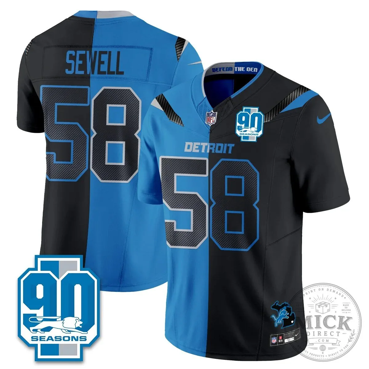 Detroit Lions Jahmyr Gibbs Number Zero Split Edition Football Jersey 60 Detroit Lions Jahmyr Gibbs Number Zero Split Edition Football Jersey