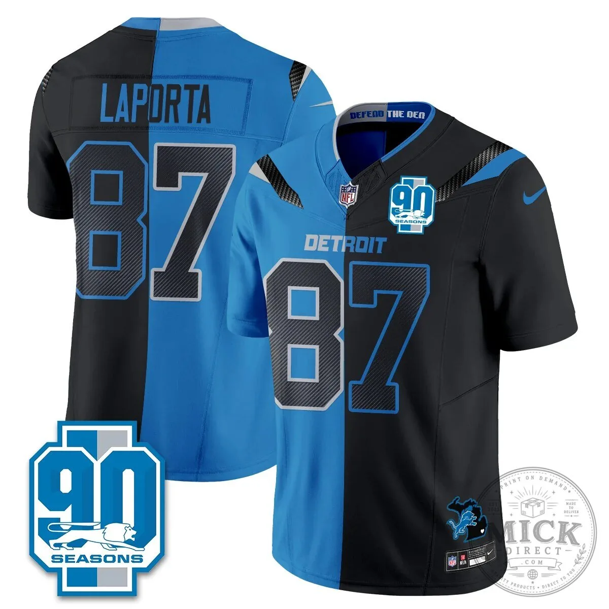 Detroit Lions Jahmyr Gibbs Number Zero Split Edition Football Jersey 61 Detroit Lions Jahmyr Gibbs Number Zero Split Edition Football Jersey