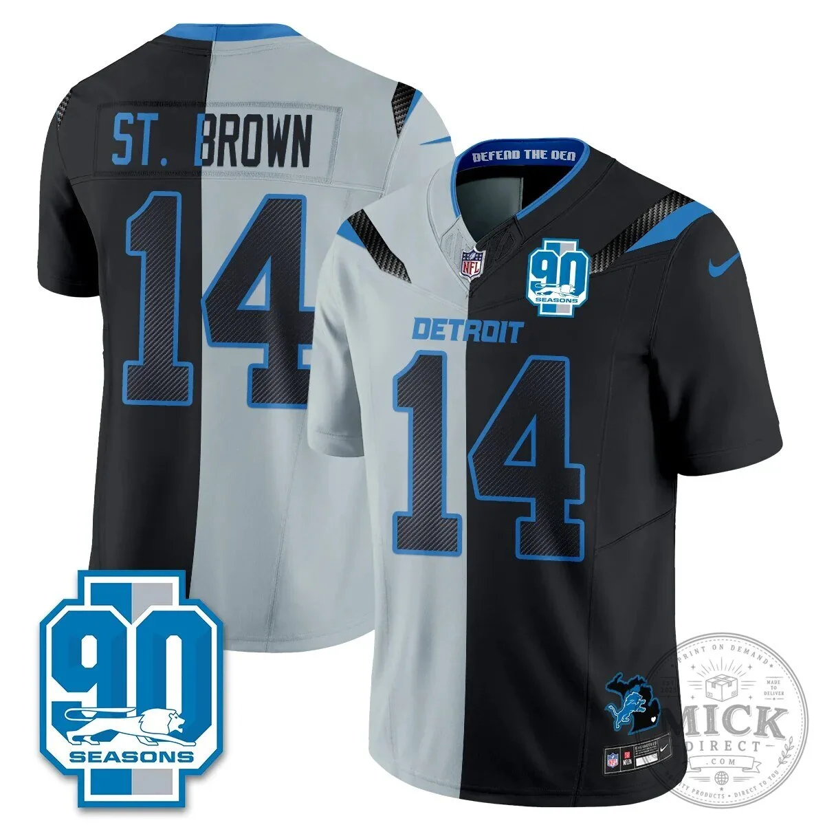 Detroit Lions Jahmyr Gibbs Number Zero Split Edition Football Jersey 66 Detroit Lions Jahmyr Gibbs Number Zero Split Edition Football Jersey