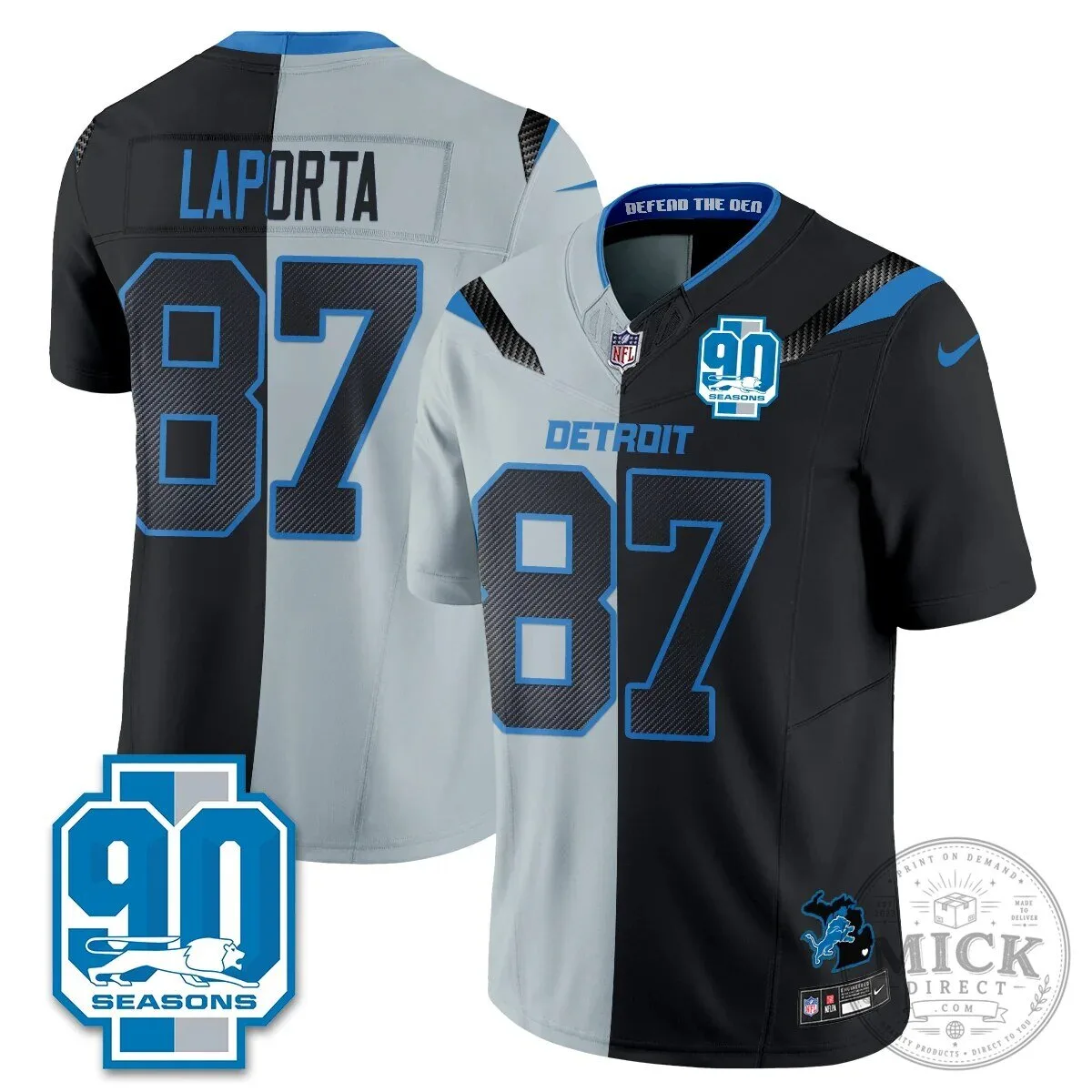 Detroit Lions Jahmyr Gibbs Number Zero Split Edition Football Jersey 71 Detroit Lions Jahmyr Gibbs Number Zero Split Edition Football Jersey