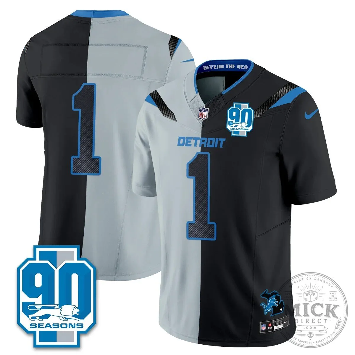 Detroit Lions Jahmyr Gibbs Number Zero Split Edition Football Jersey 74 Detroit Lions Jahmyr Gibbs Number Zero Split Edition Football Jersey