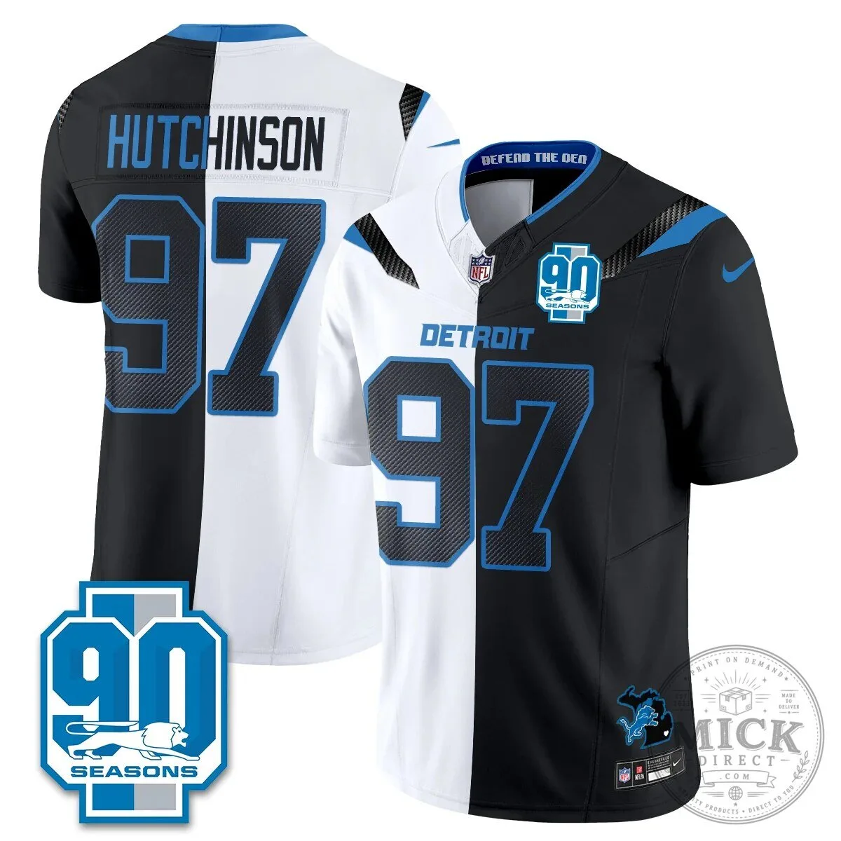 Detroit Lions Jahmyr Gibbs Number Zero Split Edition Football Jersey 77 Detroit Lions Jahmyr Gibbs Number Zero Split Edition Football Jersey