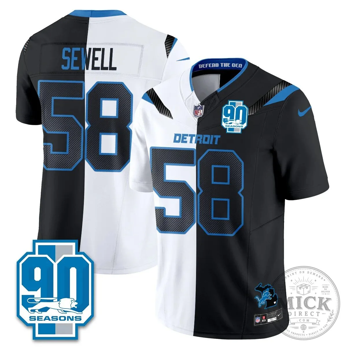Detroit Lions Jahmyr Gibbs Number Zero Split Edition Football Jersey 80 Detroit Lions Jahmyr Gibbs Number Zero Split Edition Football Jersey