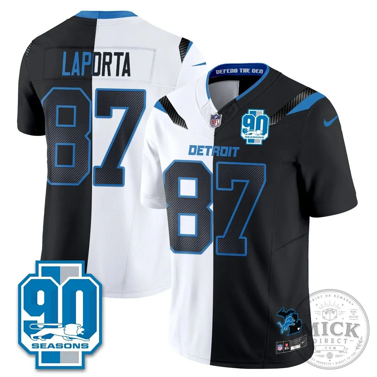 Detroit Lions Jahmyr Gibbs Number Zero Split Edition Football Jersey 81 Detroit Lions Jahmyr Gibbs Number Zero Split Edition Football Jersey