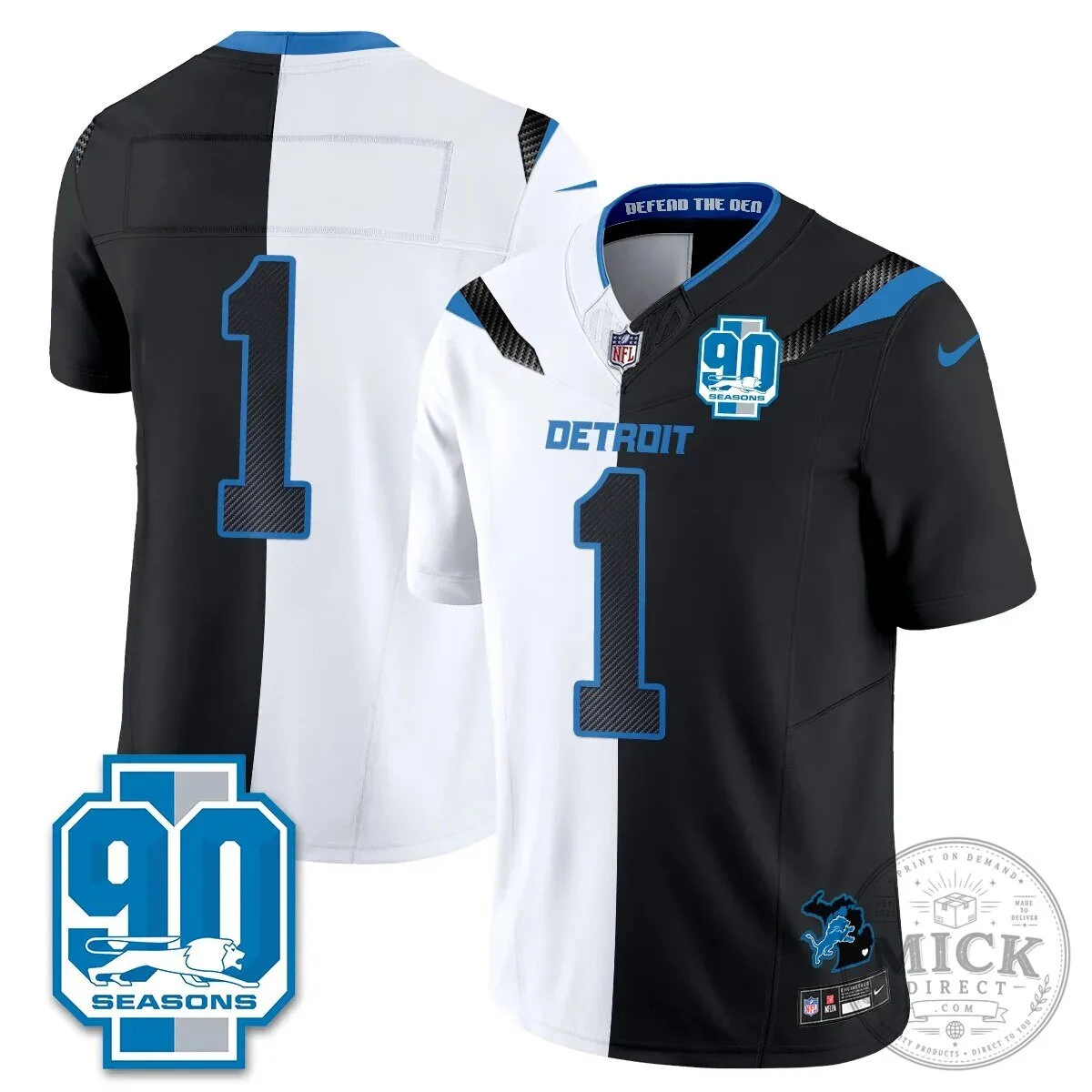 Detroit Lions Jahmyr Gibbs Number Zero Split Edition Football Jersey 84 Detroit Lions Jahmyr Gibbs Number Zero Split Edition Football Jersey