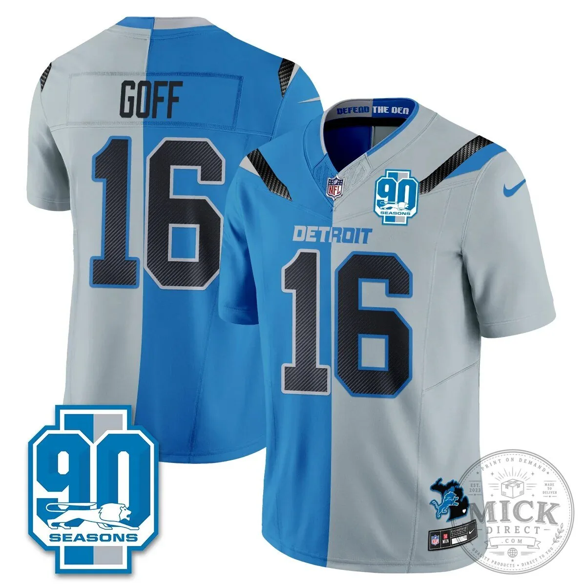 Detroit Lions Jahmyr Gibbs Number Zero Split Edition Football Jersey 87 Detroit Lions Jahmyr Gibbs Number Zero Split Edition Football Jersey