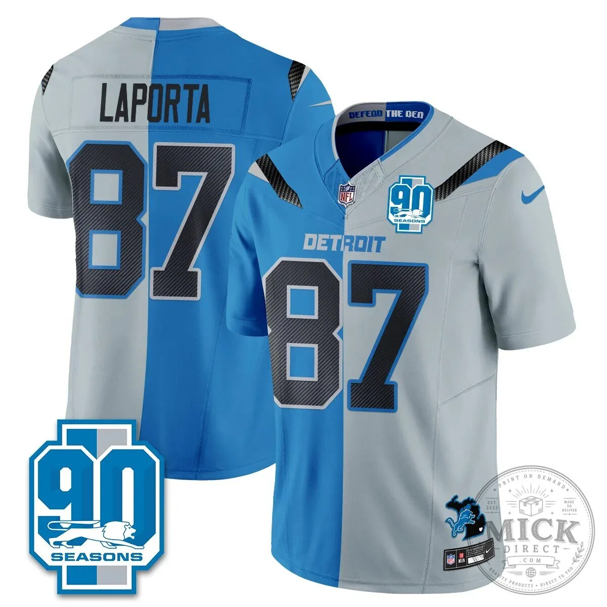 Detroit Lions Jahmyr Gibbs Number Zero Split Edition Football Jersey 90 Detroit Lions Jahmyr Gibbs Number Zero Split Edition Football Jersey