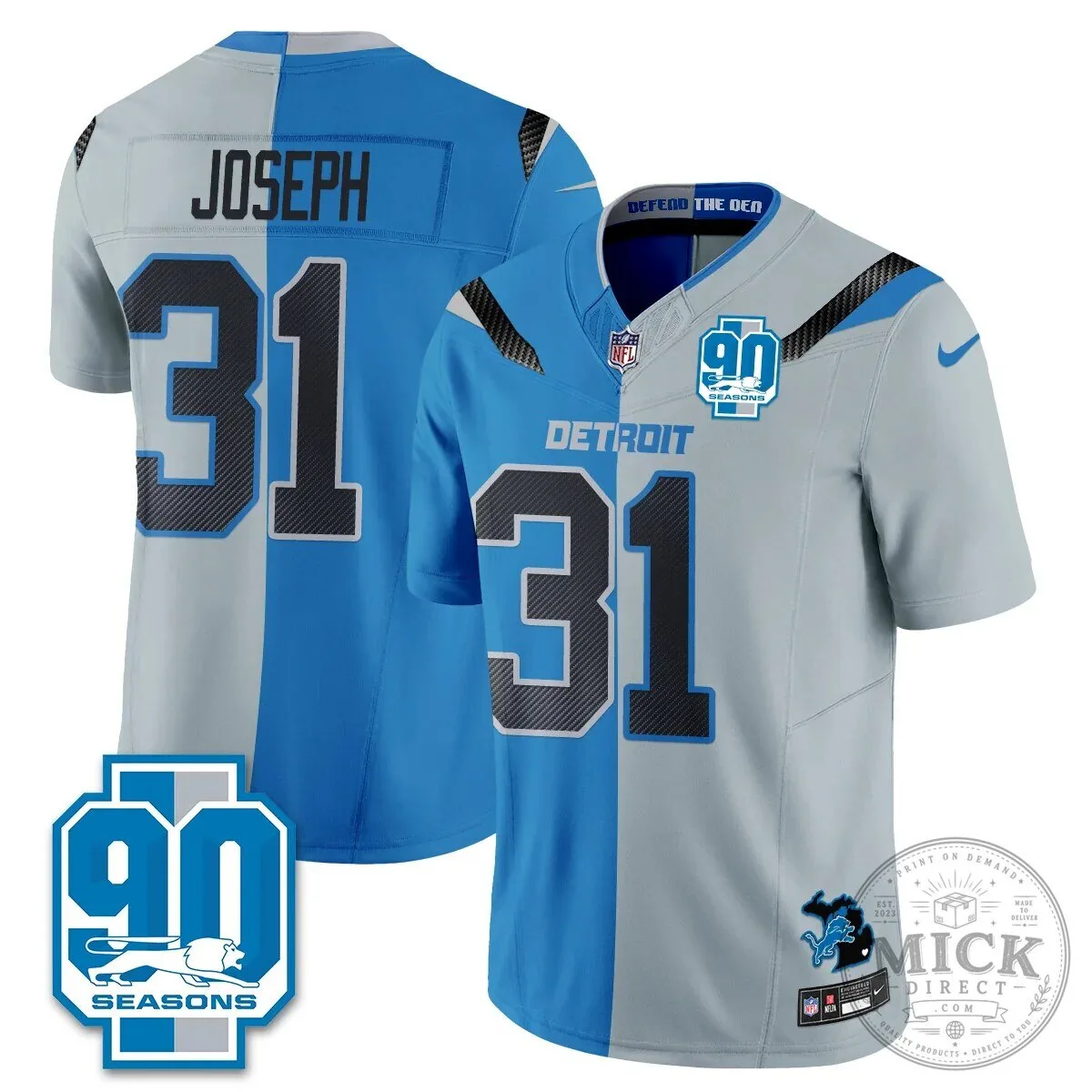 Detroit Lions Jahmyr Gibbs Number Zero Split Edition Football Jersey 92 Detroit Lions Jahmyr Gibbs Number Zero Split Edition Football Jersey