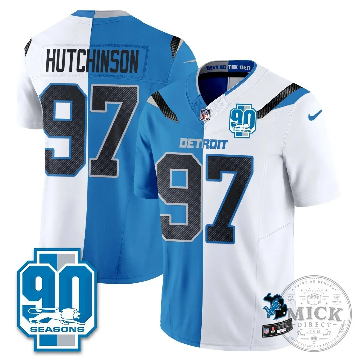 Detroit Lions Jahmyr Gibbs Number Zero Split Edition Football Jersey 96 Detroit Lions Jahmyr Gibbs Number Zero Split Edition Football Jersey