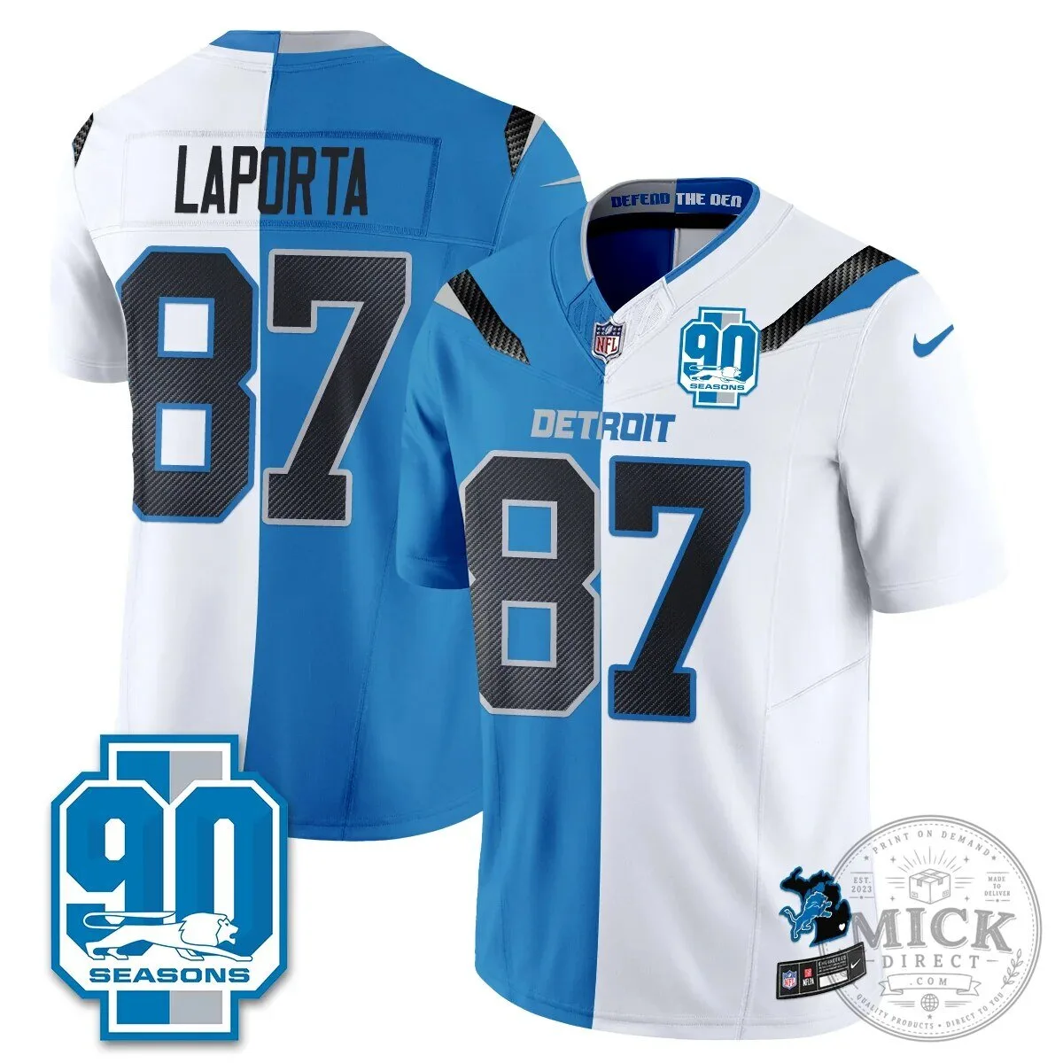 Detroit Lions Jahmyr Gibbs Number Zero Split Edition Football Jersey 100 Detroit Lions Jahmyr Gibbs Number Zero Split Edition Football Jersey