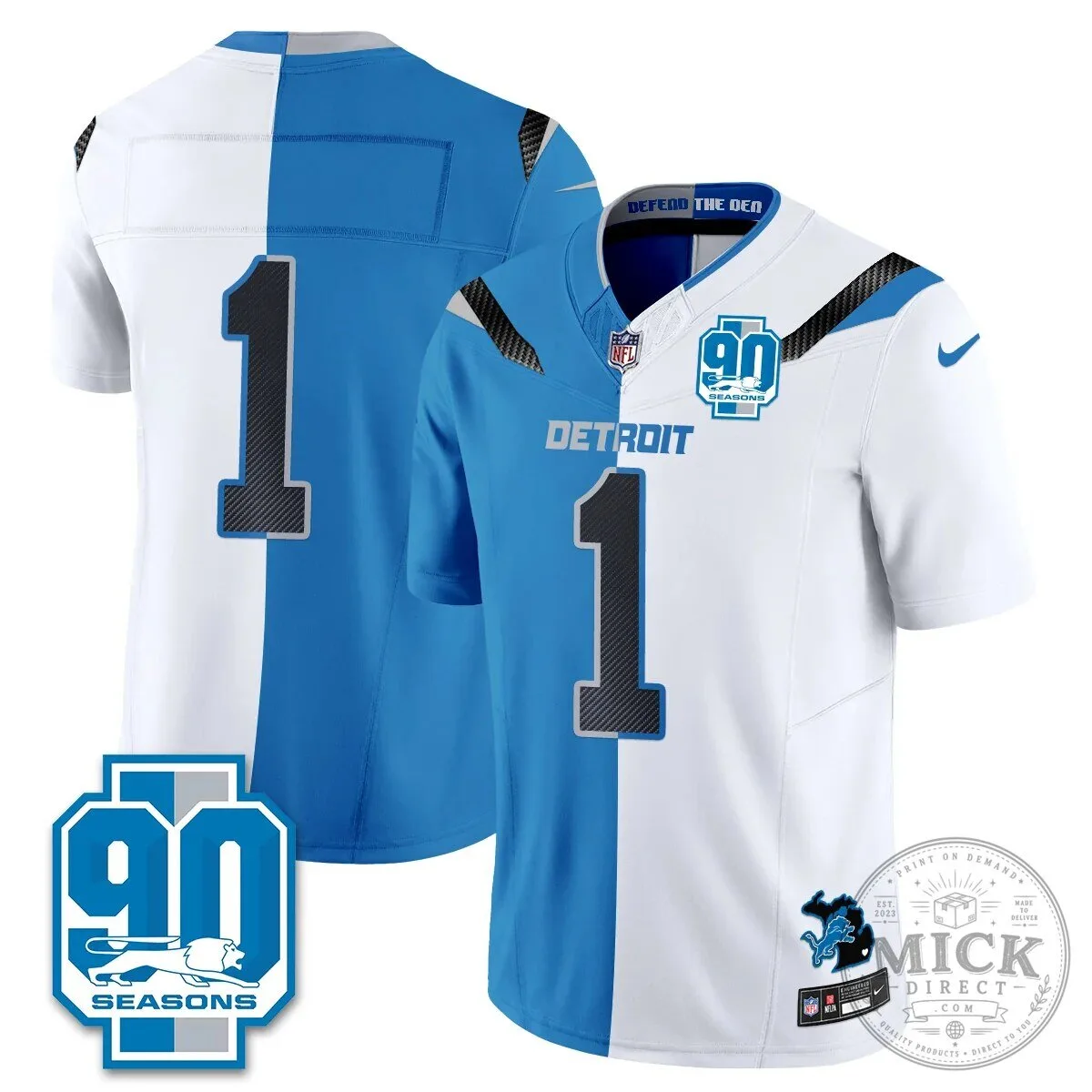 Detroit Lions Jahmyr Gibbs Number Zero Split Edition Football Jersey 103 Detroit Lions Jahmyr Gibbs Number Zero Split Edition Football Jersey