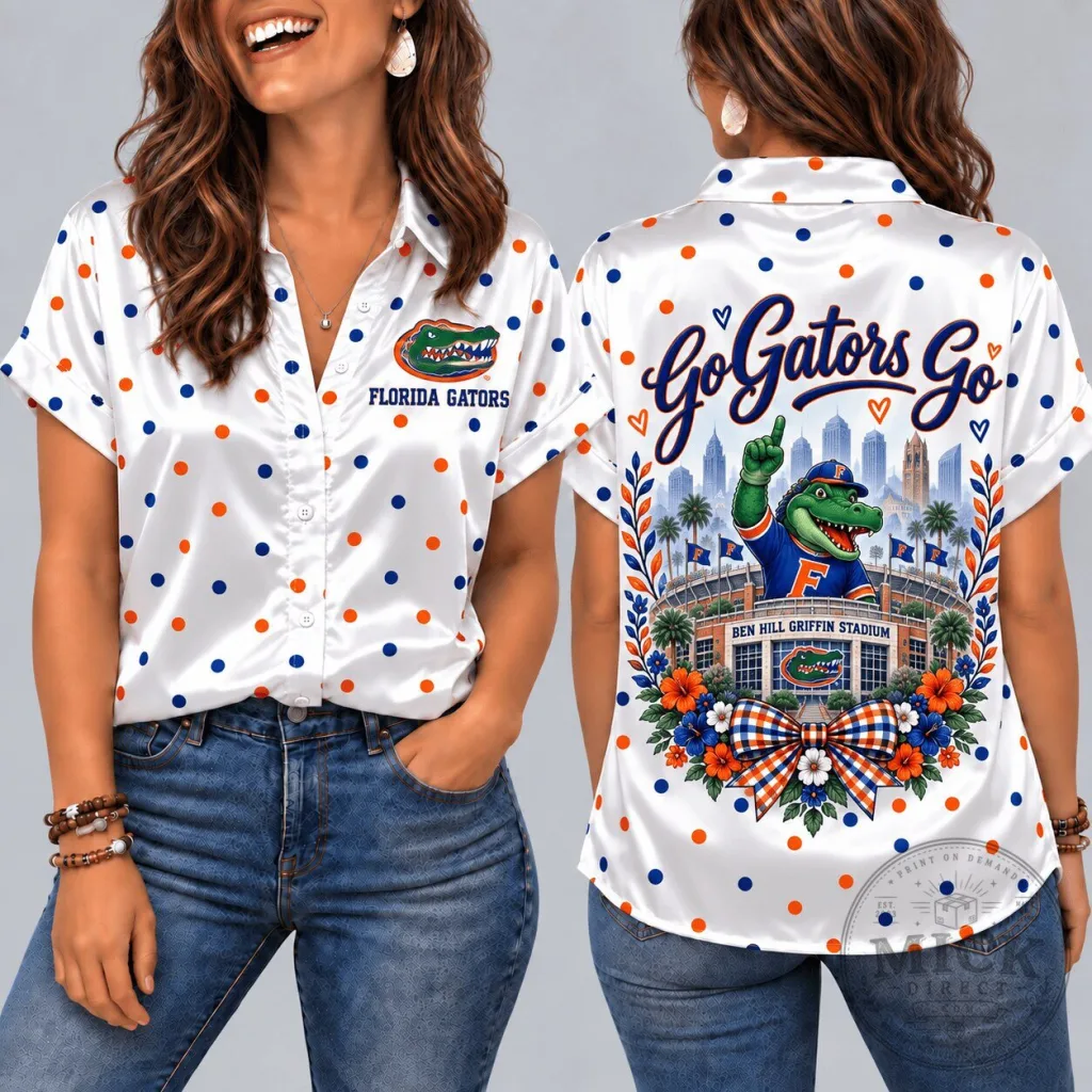 Florida Gators Mascot Ben Hill Griffin Stadium Hawaiian Shirt Florida Gators Mascot Ben Hill Griffin Stadium Hawaiian Shirt