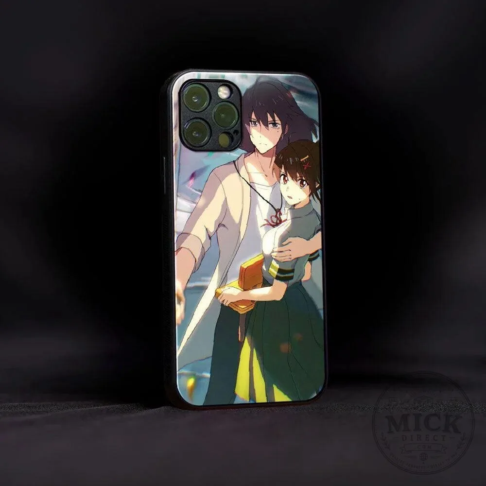 Suzume Iwato and Sota Munakata Anime Couple Art Phone Case 2 Suzume Iwato and Sota Munakata Anime Couple Art Phone Case
