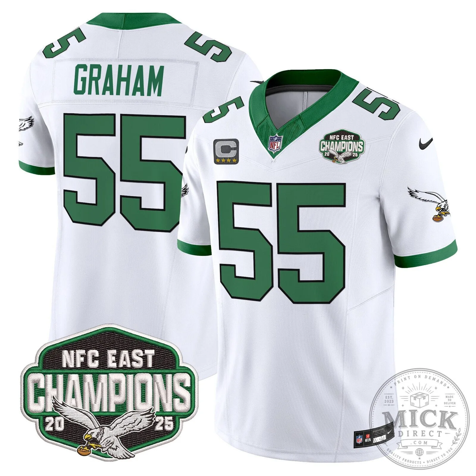 NFC East Champions Philadelphia Eagles Graham 55 Football Jersey 50 NFC East Champions Philadelphia Eagles Graham 55 Football Jersey