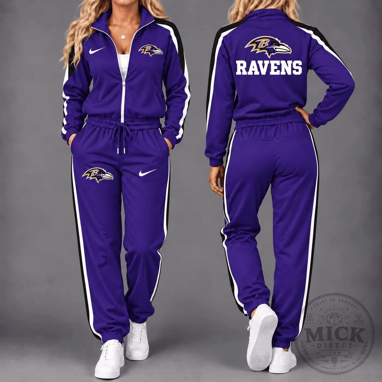 Baltimore Ravens Women's Purple Tracksuit Set with Team Logo