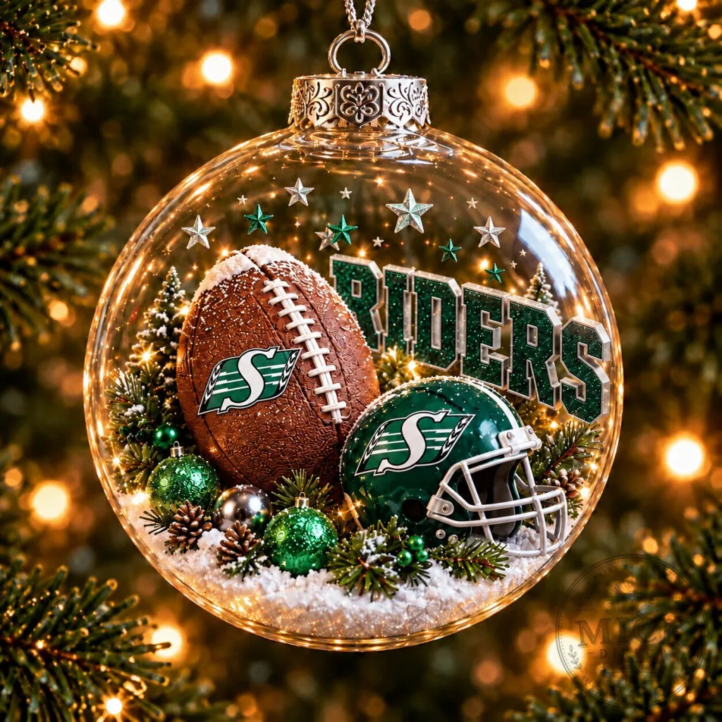 Saskatchewan Roughriders Football Christmas Ornament Holiday Decoration Saskatchewan Roughriders Football Christmas Ornament Holiday Decoration