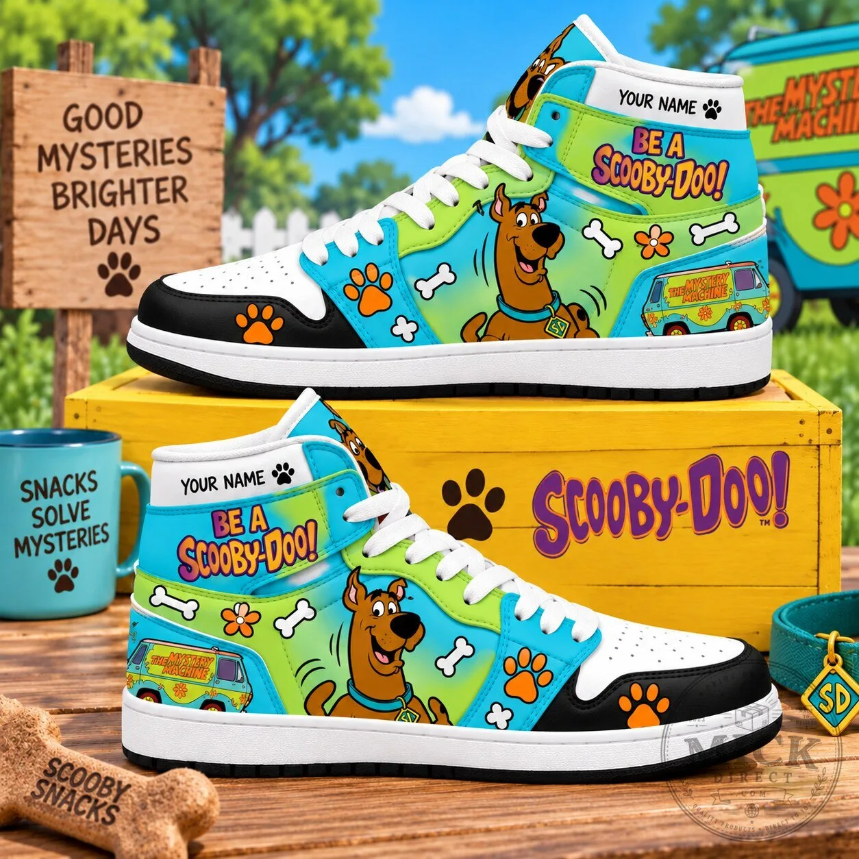 Scooby-Doo Mystery Machine Personalized High-Top Sneakers