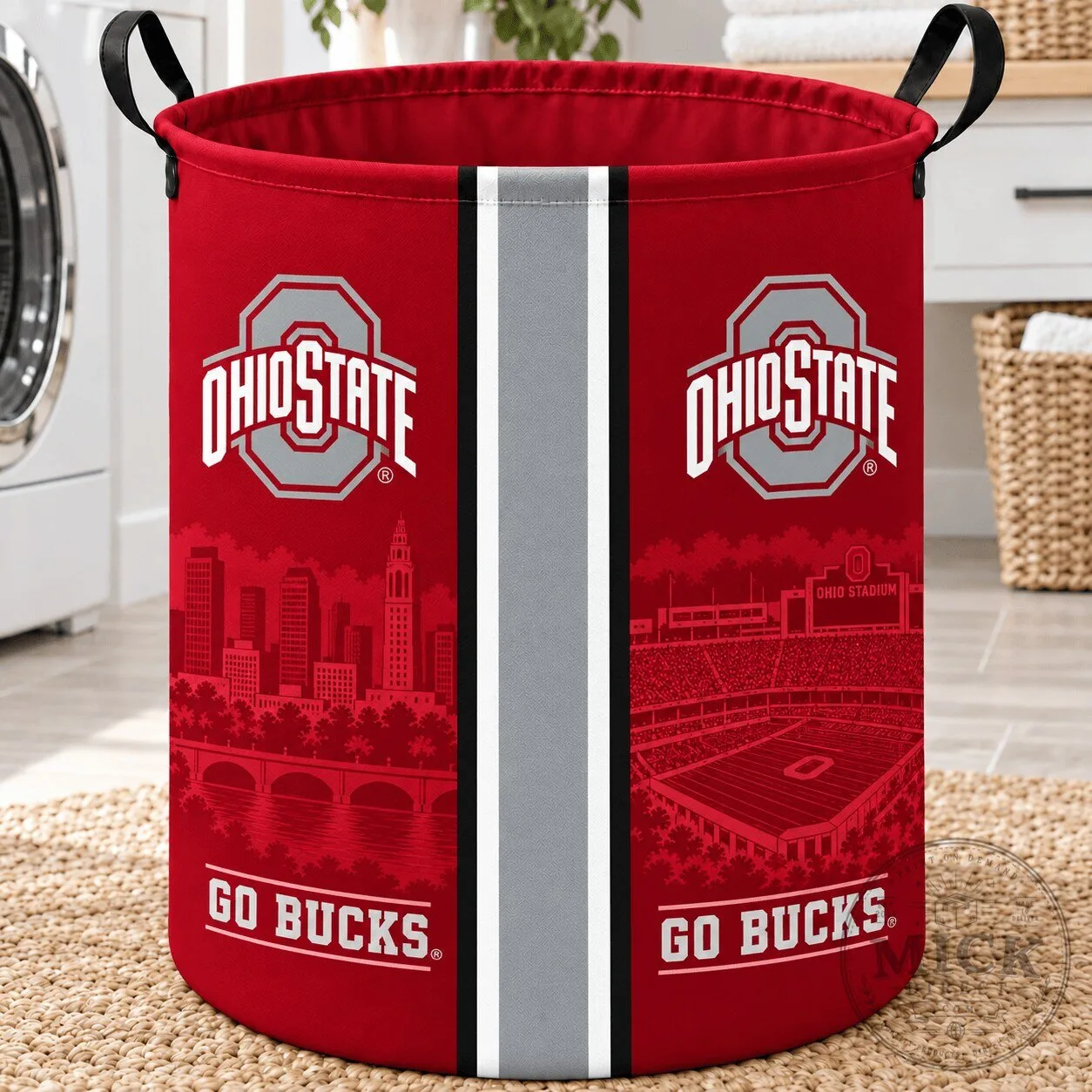 Ohio State Buckeyes Football Team Go Bucks Laundry Basket 3 Ohio State Buckeyes Football Team Go Bucks Laundry Basket