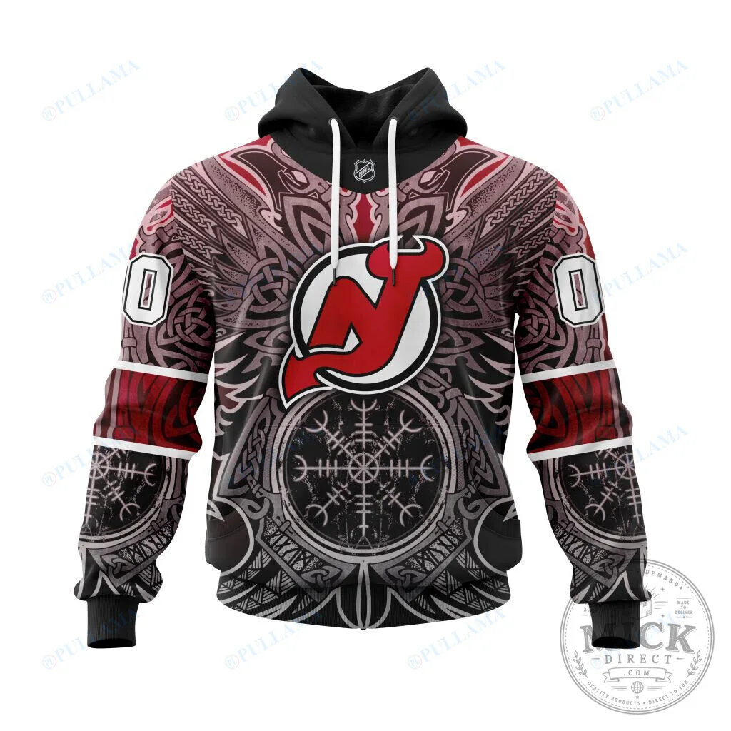 New Jersey Devils Viking Warrior Norse Mythology Custom Hoodie