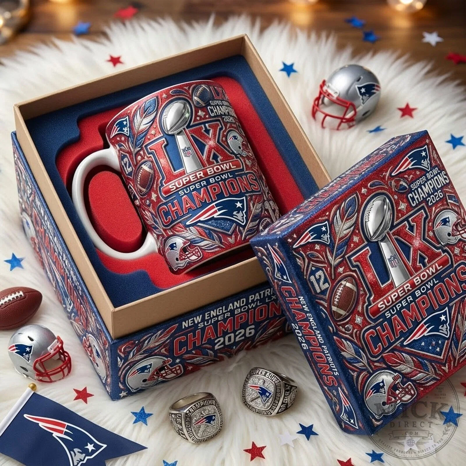 New England Patriots Super Bowl LIX Champions 2026 Commemorative Coffee Mug 6 New England Patriots Super Bowl LIX Champions 2026 Commemorative Coffee Mug