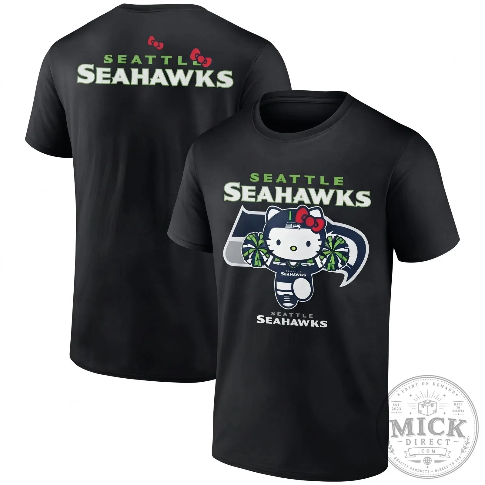 Hello Kitty NFL Fan T-Shirt for Seattle Seahawks Supporters 11 Hello Kitty NFL Fan T-Shirt for Seattle Seahawks Supporters