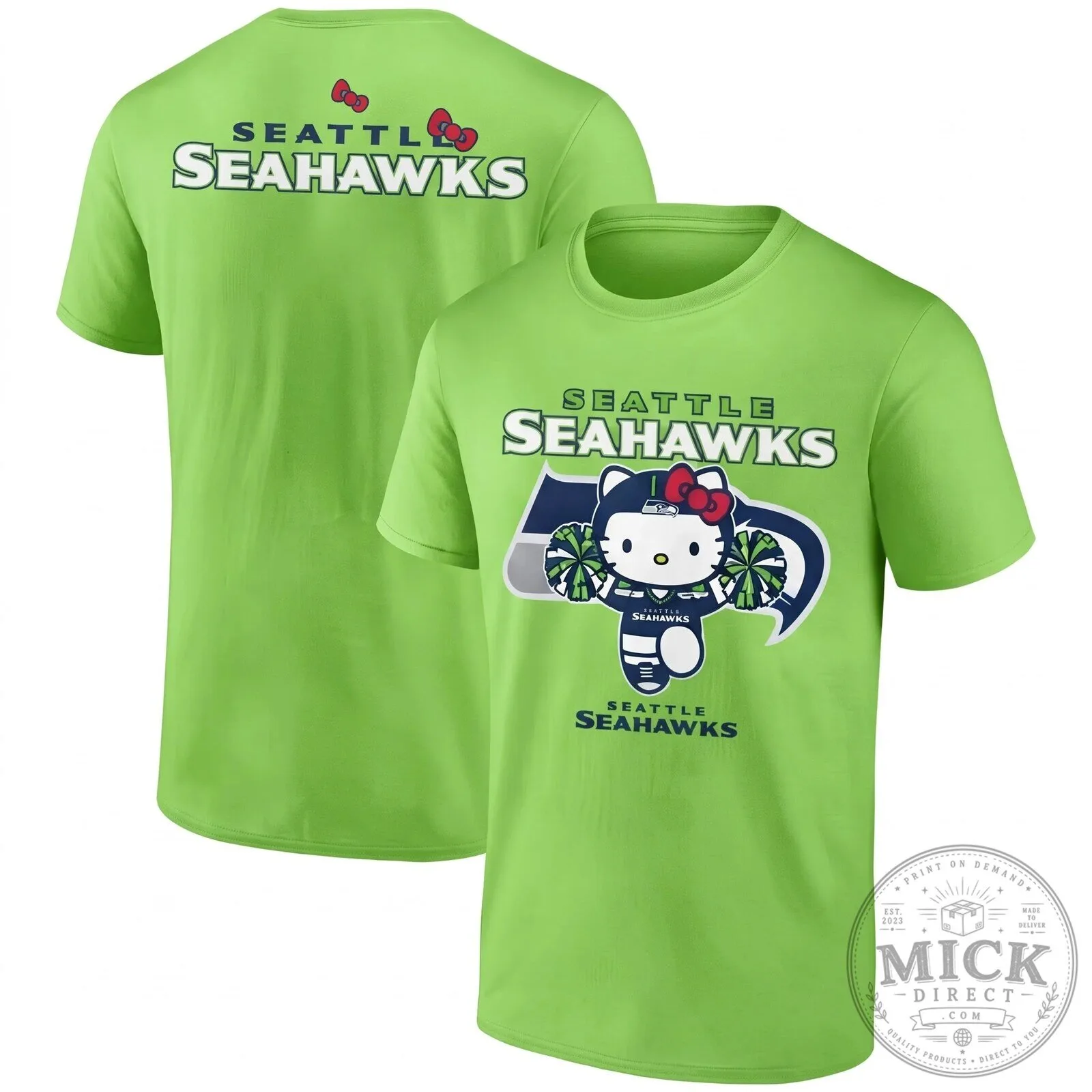Hello Kitty NFL Fan T-Shirt for Seattle Seahawks Supporters 14 Hello Kitty NFL Fan T-Shirt for Seattle Seahawks Supporters