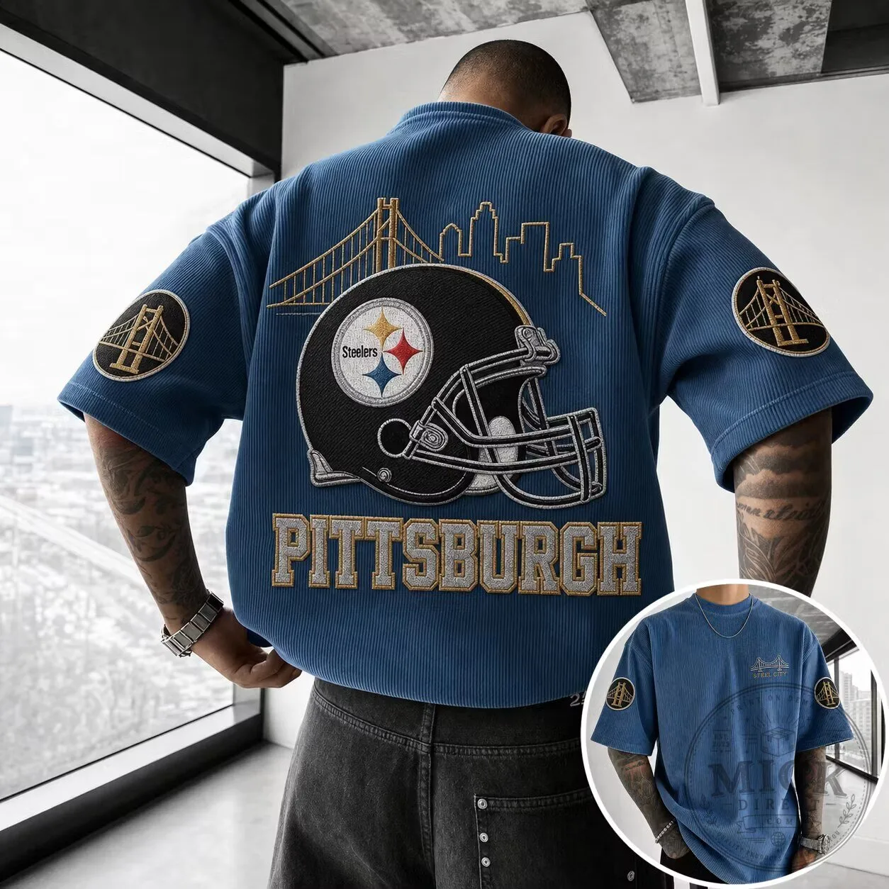 Pittsburgh Football Steel Curtain Vintage Graphic T-Shirt 1 Pittsburgh Football Steel Curtain Vintage Graphic T-Shirt