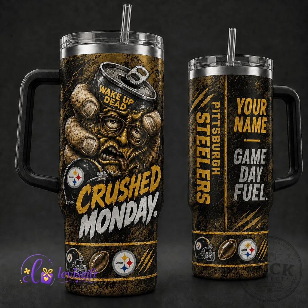 Pittsburgh Football Pittsburgh Steelers Crushed Monday Game Day Fuel Tumbler Pittsburgh Football Pittsburgh Steelers Crushed Monday Game Day Fuel Tumbler