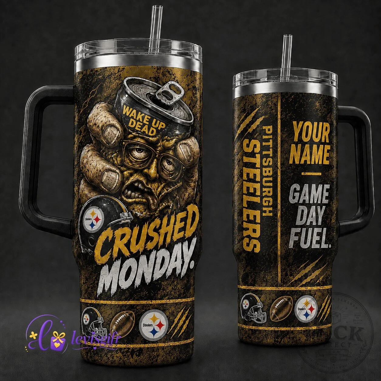 Pittsburgh Football Pittsburgh Steelers Crushed Monday Game Day Fuel Tumbler