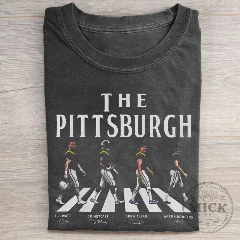 Pittsburgh Football Abbey Road Style Players Graphic T-Shirt