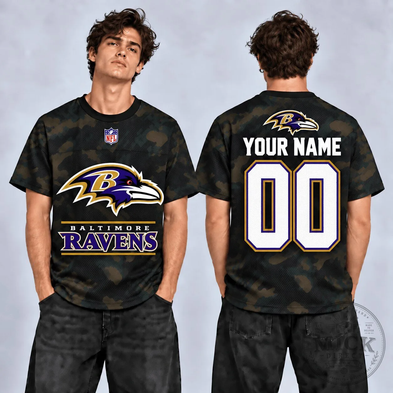 Custom Camouflage Jersey for Baltimore Ravens Football Fans