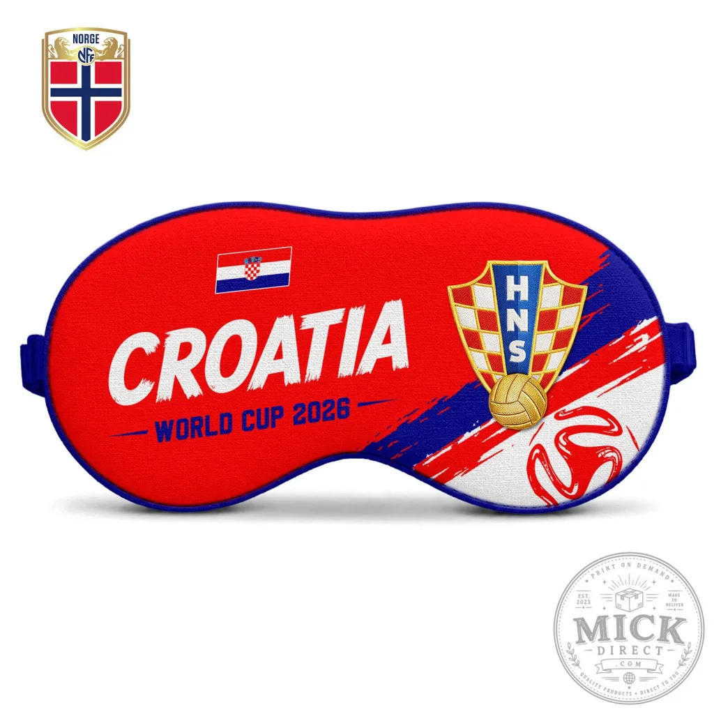 Croatia World Cup 2026 Football Sleep Mask Croatia World Cup 2026 Football Sleep Mask