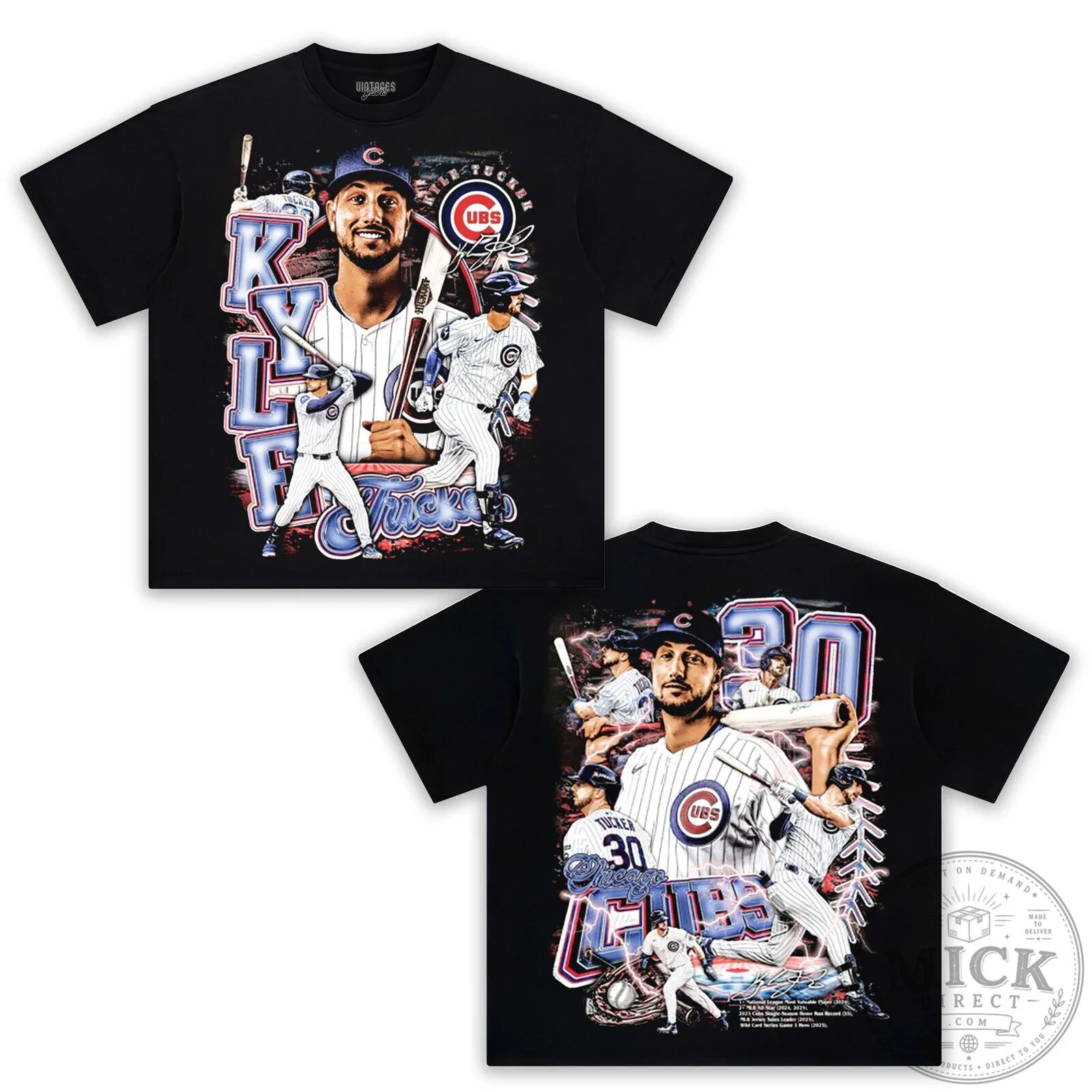 Graphic T-Shirt Featuring Kyle Tucker of the Chicago Cubs Baseball Team
